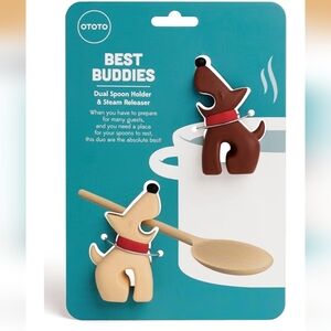 *NWOT* Ototo Best Buddies Dual Spoon Holder & Steam Releaser